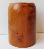 Tealight holder made of thuya wood Burled wooden candle holder 7.5 cm tall H